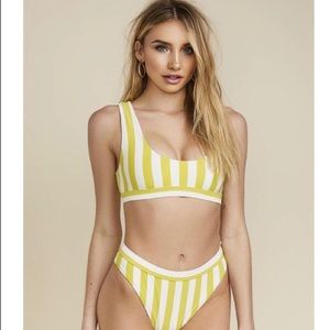 Striped cheeky two piece!